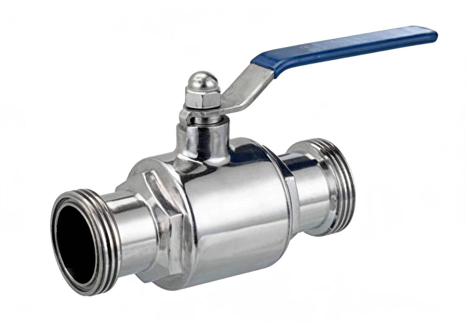 Sanitary quick-fit ball valve