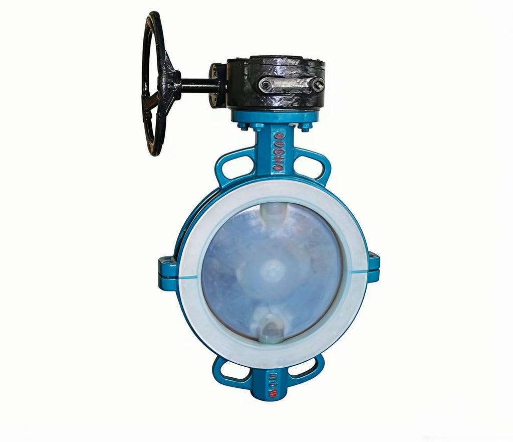 Fluorine lined butterfly valve