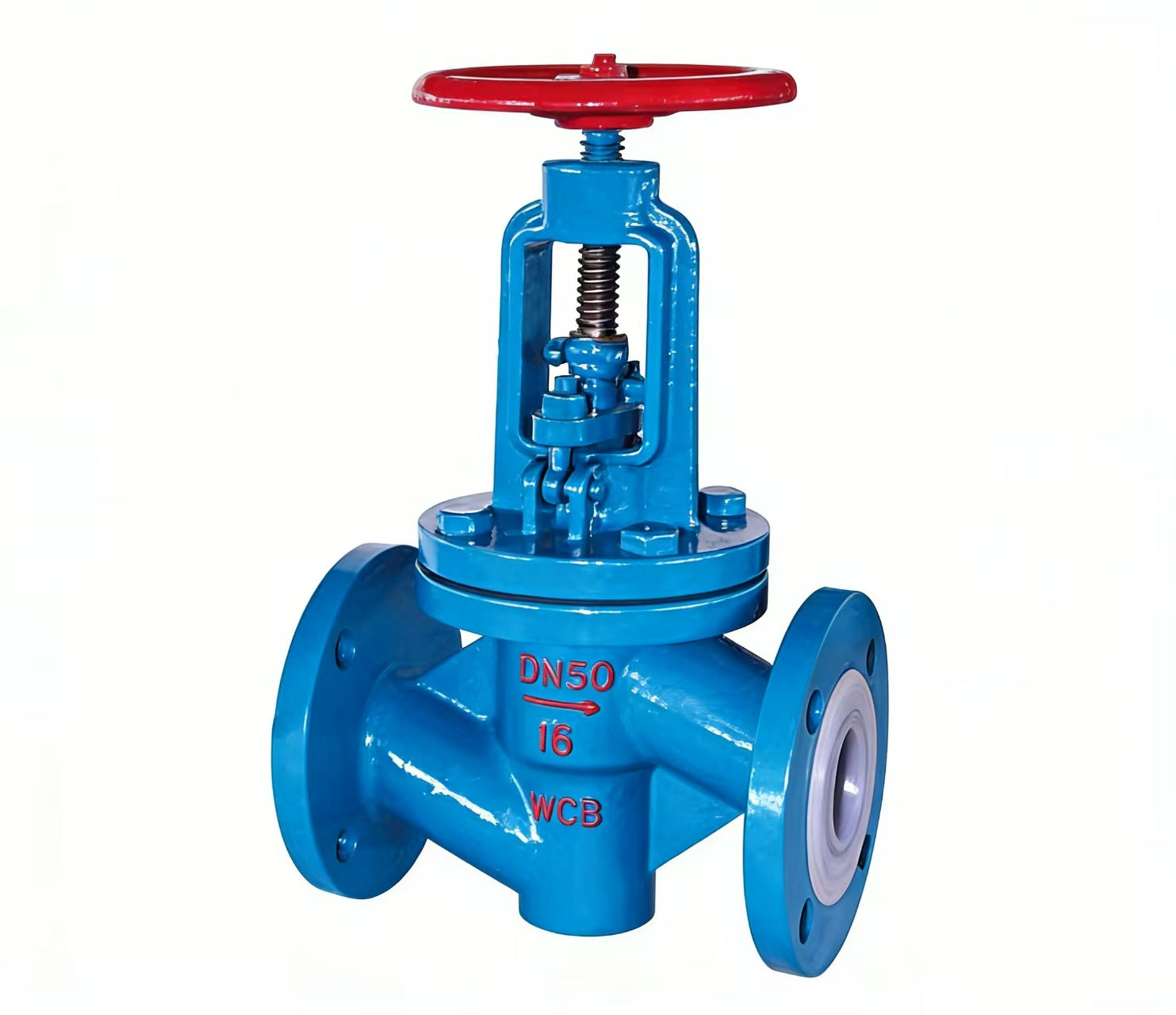 Fluorine-lined globe valve