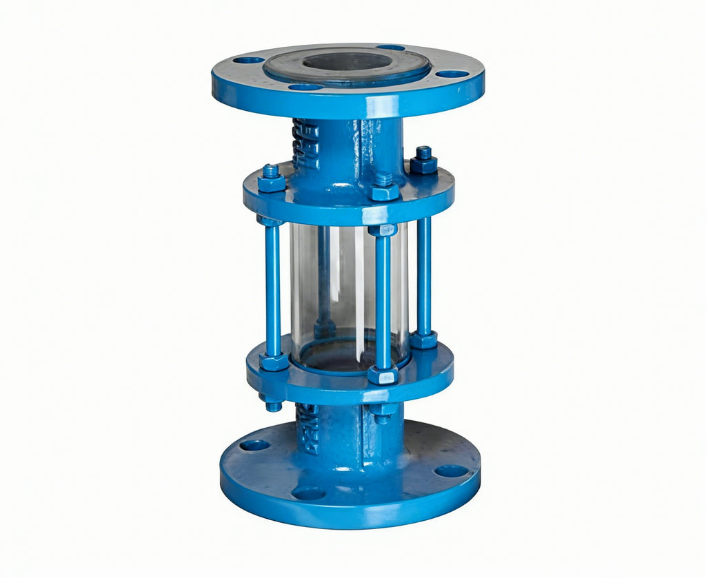 Fluorine-lined sight glass valve