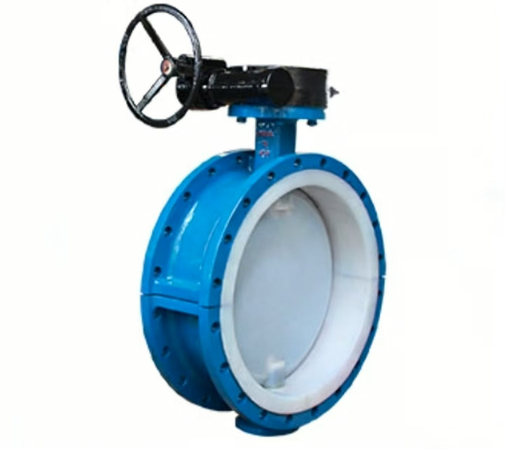 Fluorine lined butterfly valve