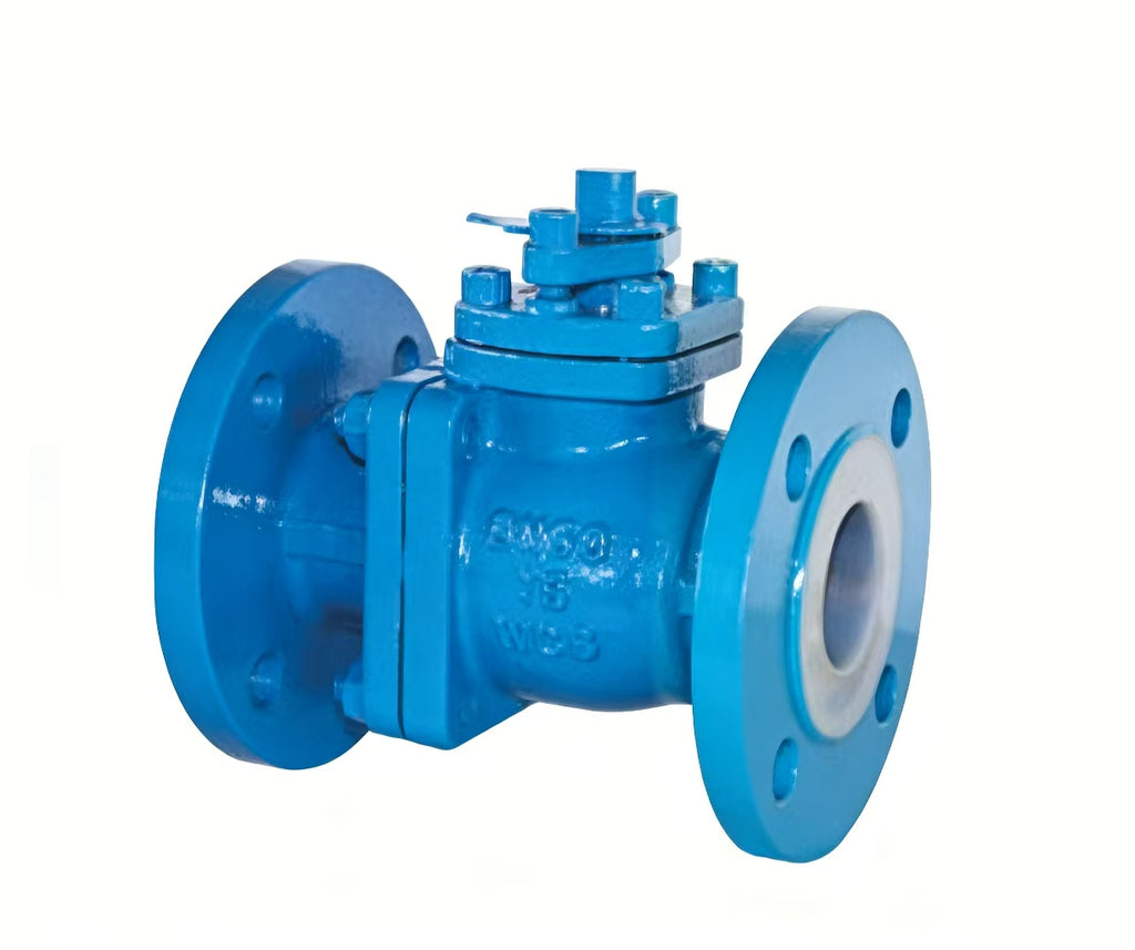 Fluorine-lined ball valve